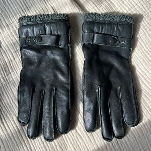 Barbour leather utility gloves
